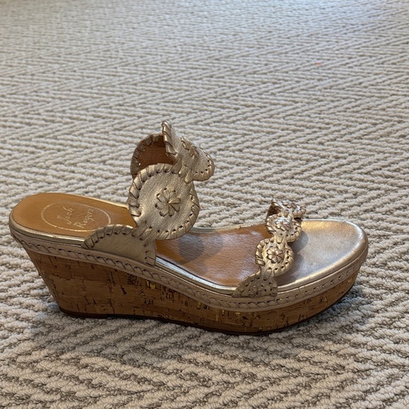 Jack Rogers Metallic Gold Women's Sandals - Picture 3 of 4